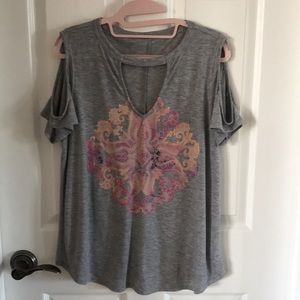 Cold shoulder T-shirt